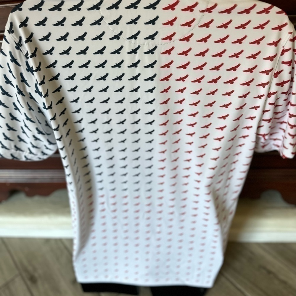 NWT Walter Hagen USA Eagle Flag Print Golf Polo Mens Size Stretch New - Picture 13 of 14